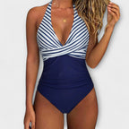 Agnes | Women's V-Neck One-Piece Swimsuit with Ruched Fit
