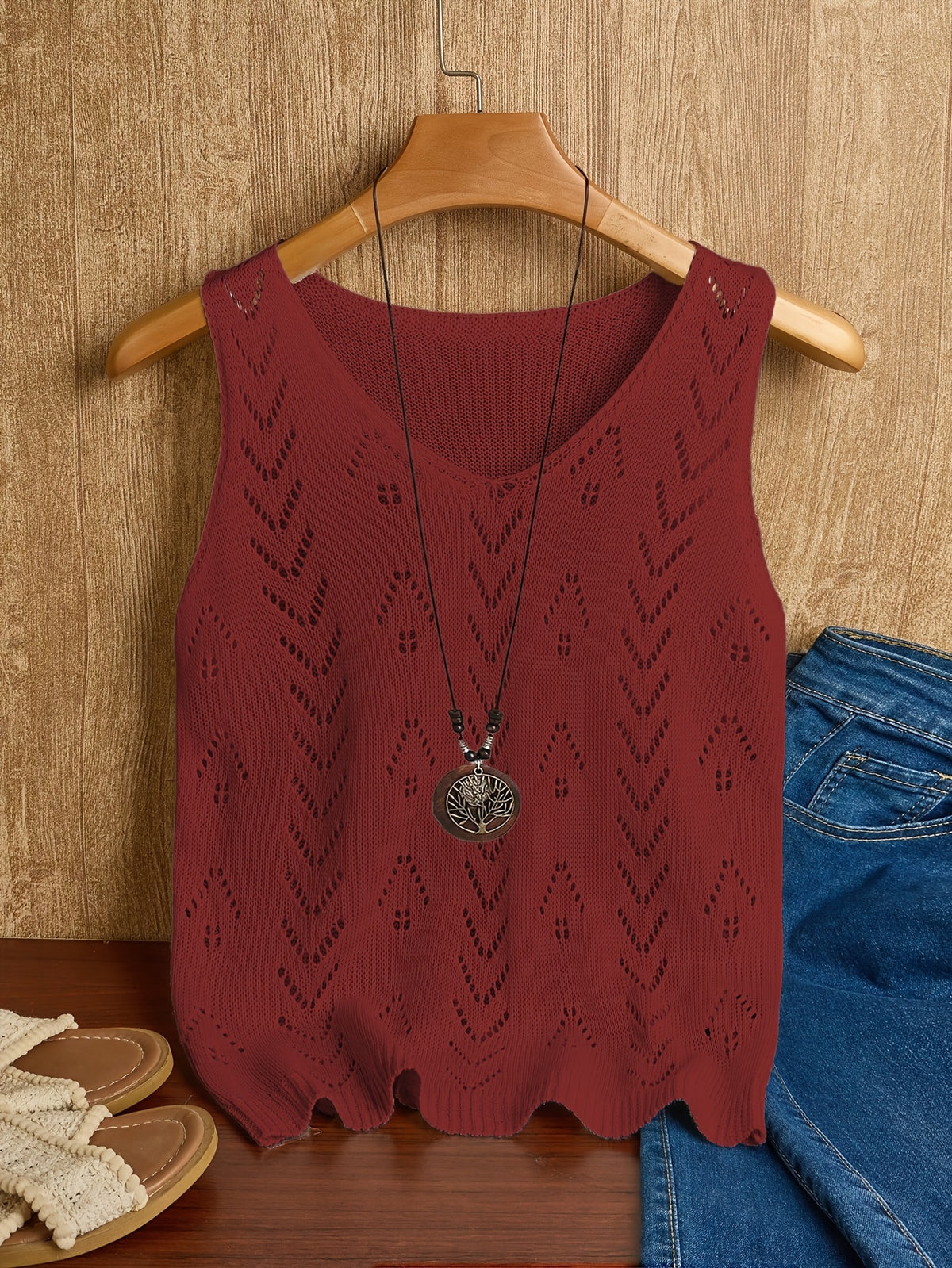 Guusje | Women's Pointelle Knit Sleeveless Tank Top