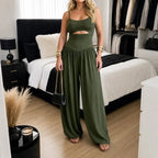 Lara | Women's Cutout Wide-Leg Jumpsuit with Tie Back