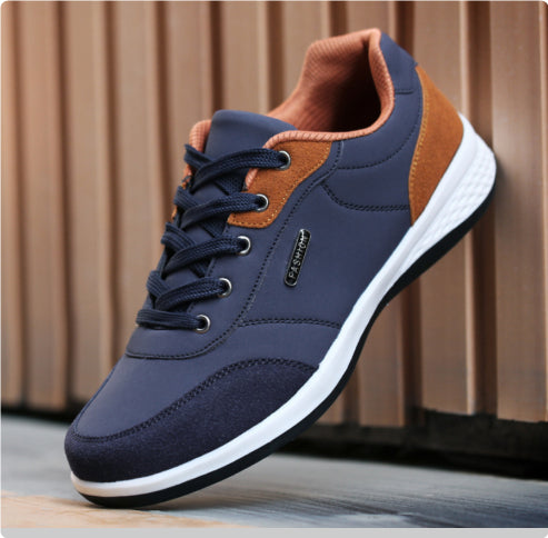 Rhys | Men's Lace-Up Leather-Look Sneakers