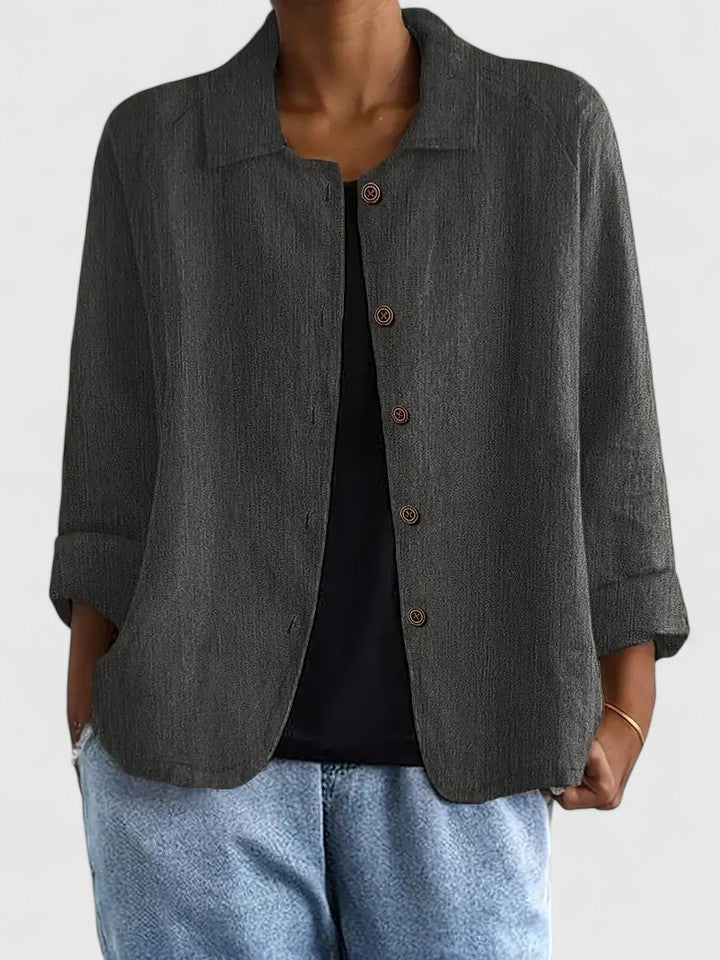 Oda | Women's Ribbed Open-Front Top