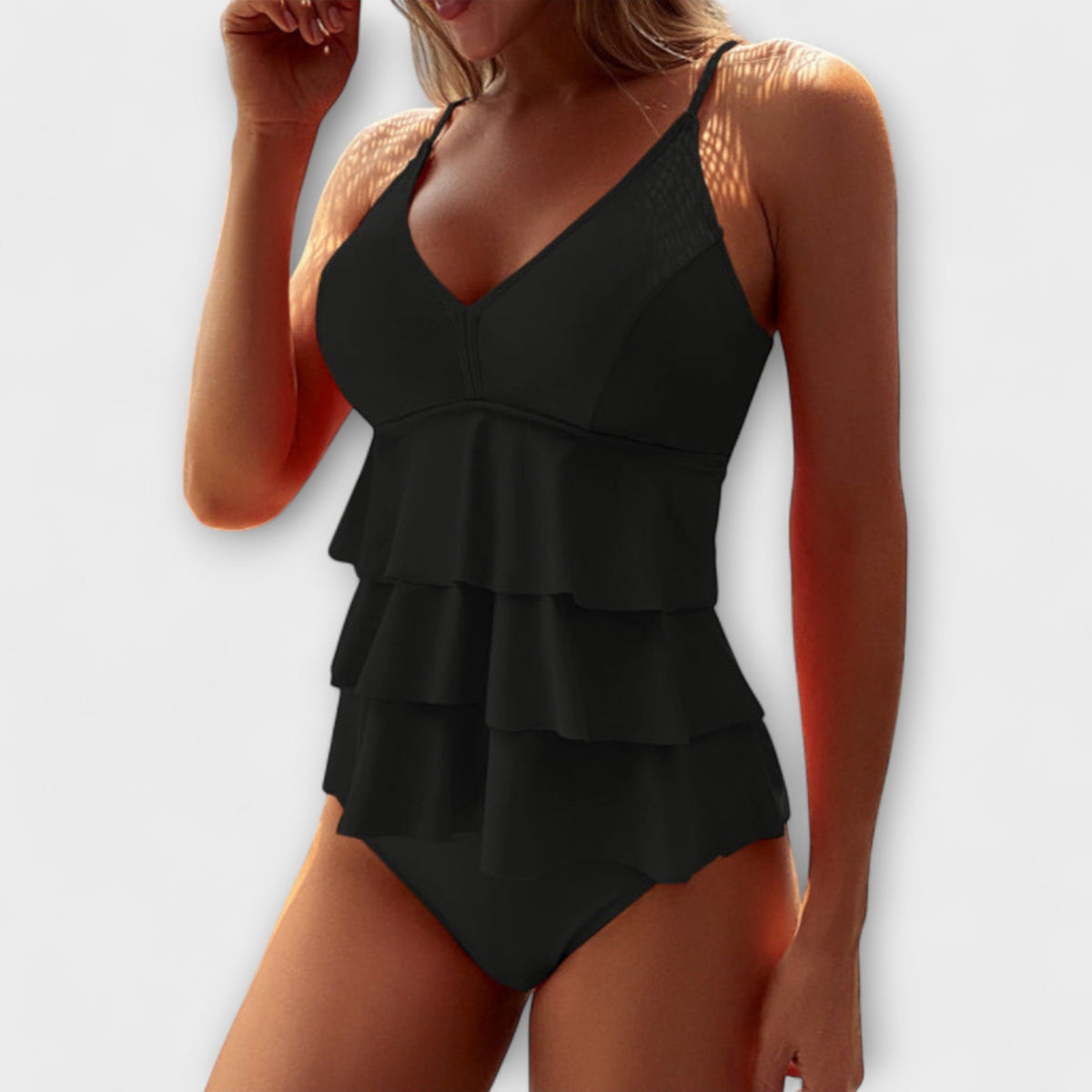 Agatha | Women's Ruffled Tie-Front One-Shoulder Swimsuit