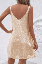 Queenie | Women's Sequin V-Neck Cocktail Dress Mini