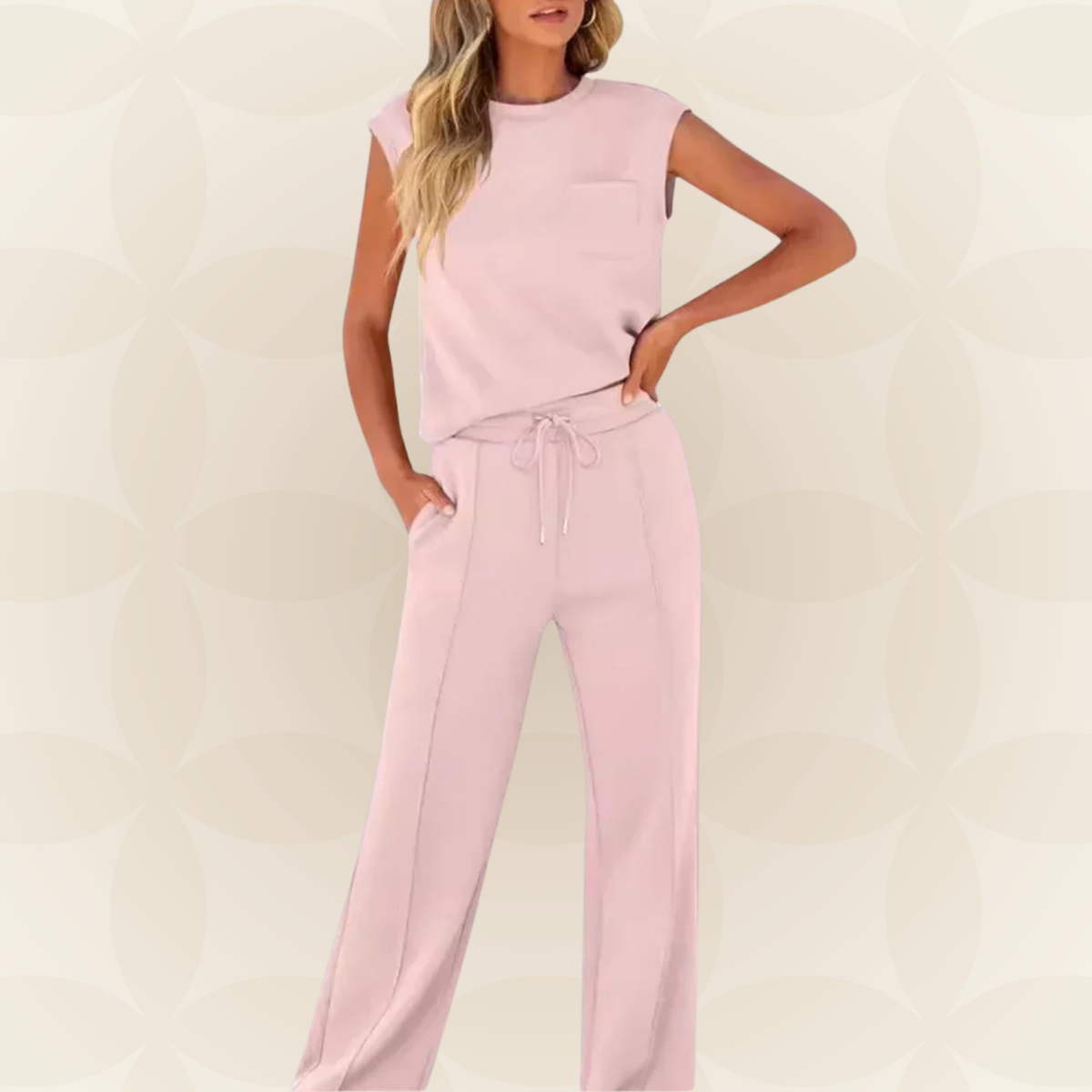 Cecile | Women's Two-Piece Set Relaxed-Fit Loungewear Co-ord