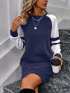 Vivienne | Women's Colour-Block Long Sleeve Mini Dress