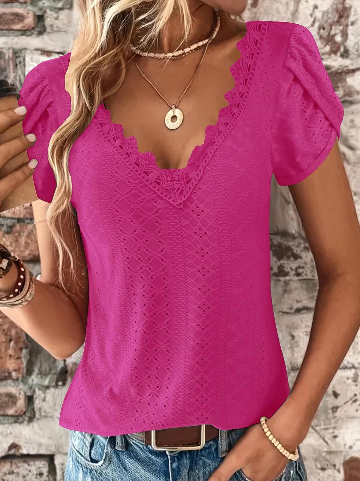 Peggy | Women's Lace Corset Top with V-Neck