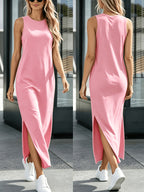 Marlene | Women's Sleeveless Side-Split Tank Maxi Dress