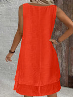 Sinead | Women's Sleeveless Tiered Hem Mini Dress