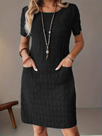 Vivian | Women's Textured Square Neck Mini Dress