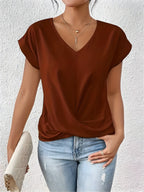 Ariane | Women's V-Neck Twist-Front Top