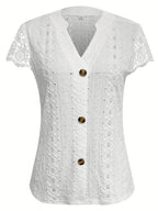 Pernille | Women's Lace Corset Top with Button Front