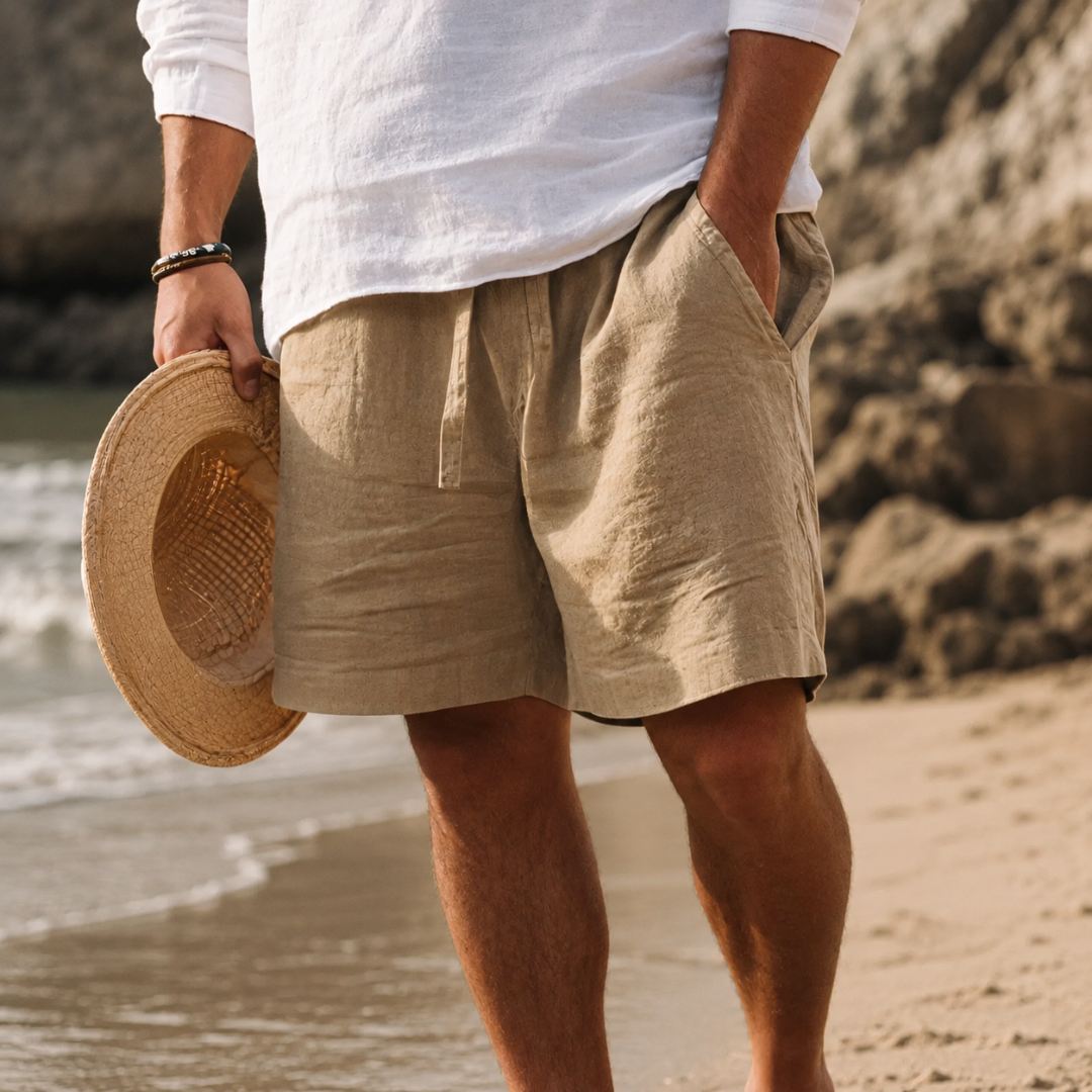 Arne | Men's Drawstring Beach Shorts with Side Pockets