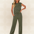 Cecile | Women's Two-Piece Set Relaxed-Fit Loungewear Co-ord