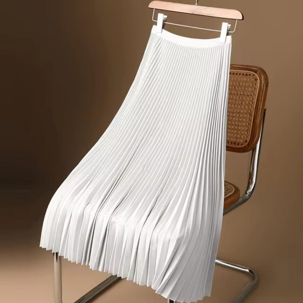Kaya | Women's Pleated A-Line Midi Skirt