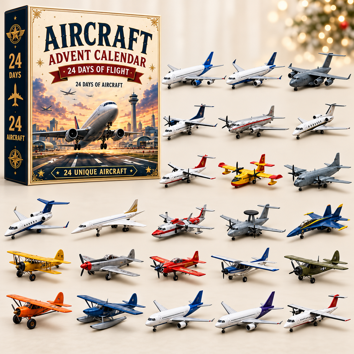 Iben | Aircraft Advent Calendar Christmas Gift Box 24 Days