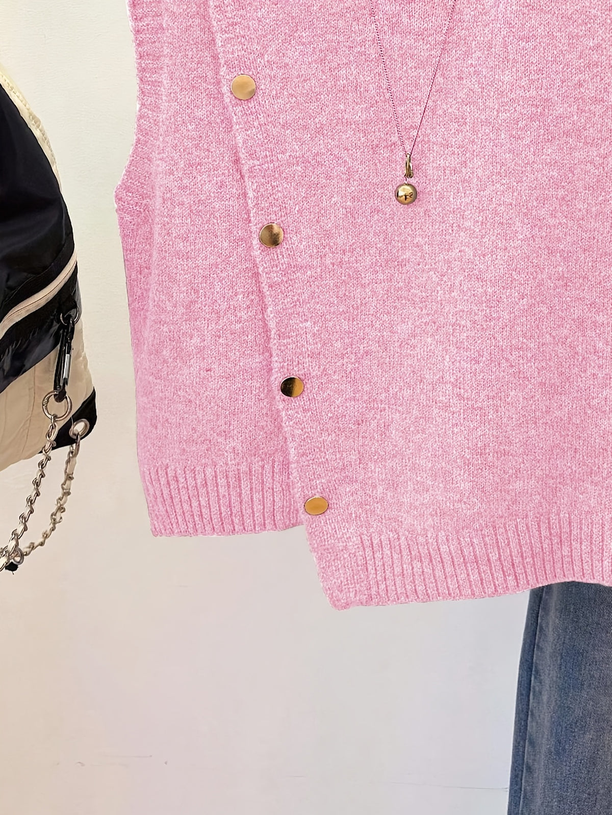 Hannah | Women's Ribbed Button-Front Sweater Vest