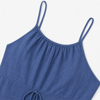 Laura | Women's Halter Wide-Leg Drawstring Jumpsuit