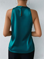 Rebekka | Women's Draped Lace Corset Top with Halter-Neck