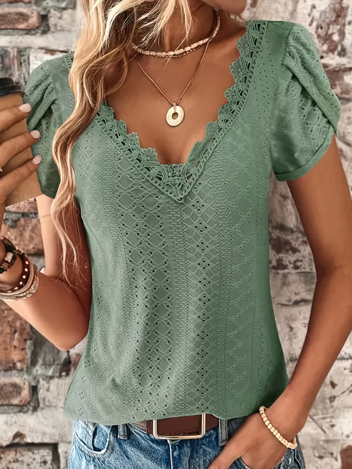 Peggy | Women's Lace Corset Top with V-Neck