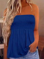 Pleun | Women's Smocked Off-Shoulder Lace Corset Top
