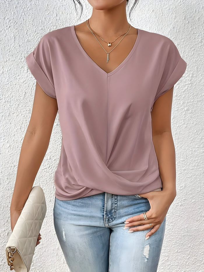Ariane | Women's V-Neck Twist-Front Top