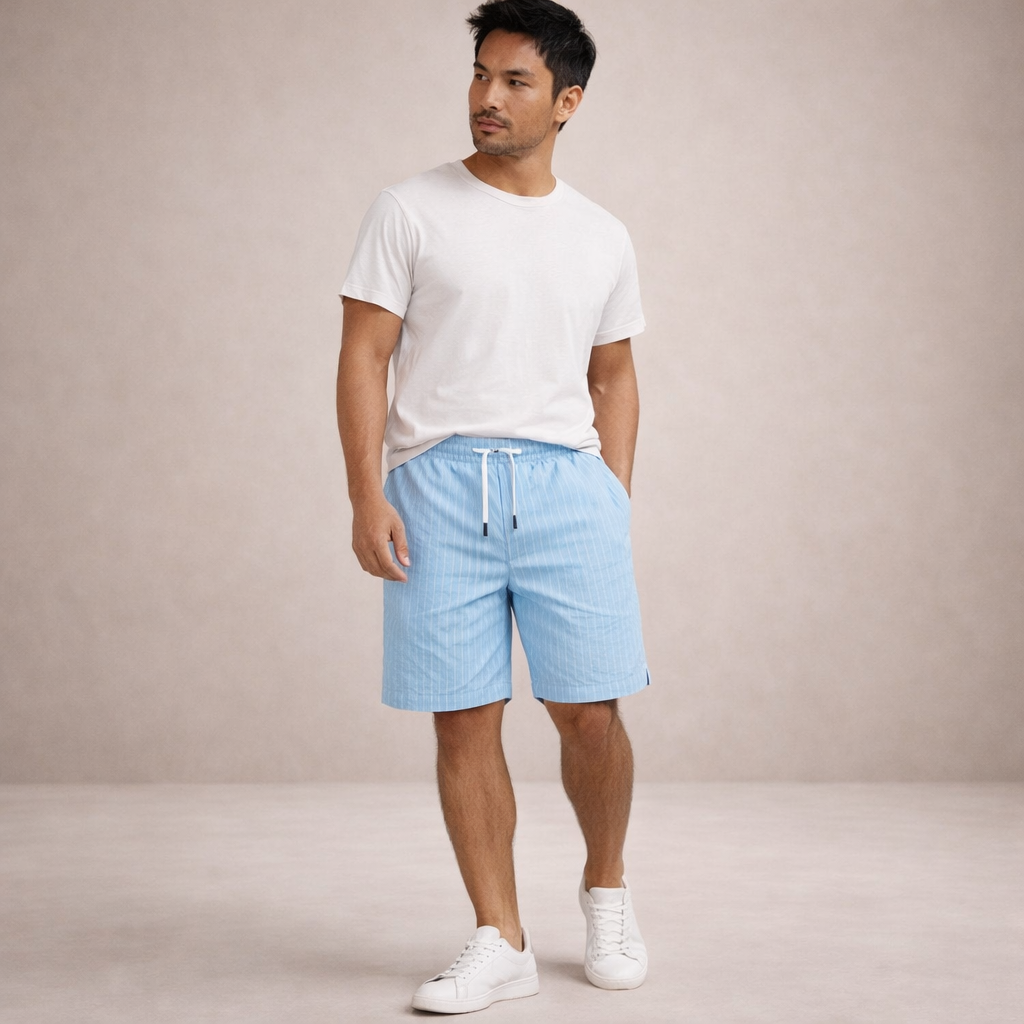 Matteo | Men's Relaxed-Fit Straight Hem Summer Shorts