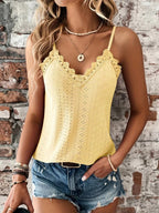 Ursule | Women's top dentelle with Round Neck and Short Sleeve