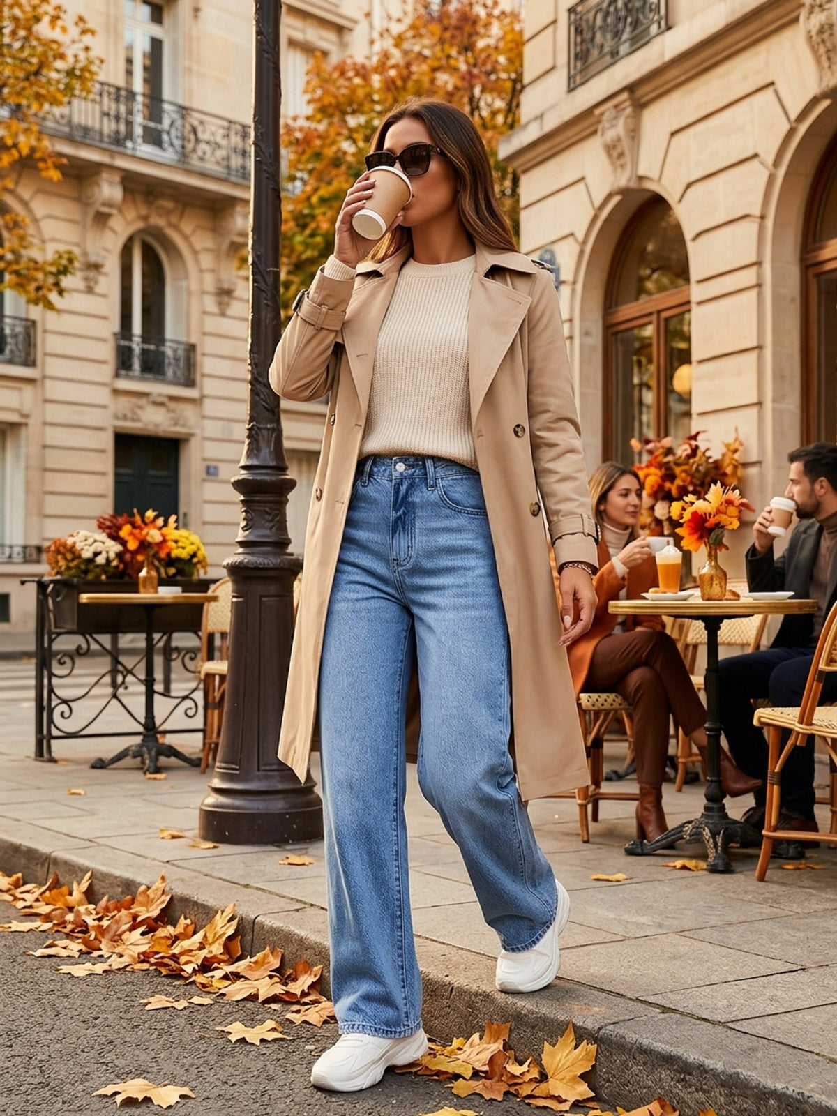 Hanna | Wide-Leg Straight Jeans with Belt Loops for Women