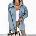 Lilian | Women's Notched Lapel Button-Front Coat