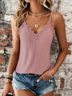 Ursule | Women's top dentelle with Round Neck and Short Sleeve