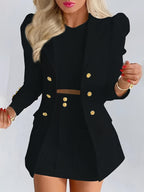 Farah | Women's Double-Breasted Blazer & Skirt Set