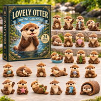 Advent Calendar Christmas Gift Otter Ornament Set