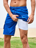 Dallas | Men's Quick-Dry Board Shorts with Compression Liner