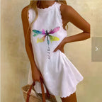 Amber | Women's Sleeveless Square Neck Mini Dress