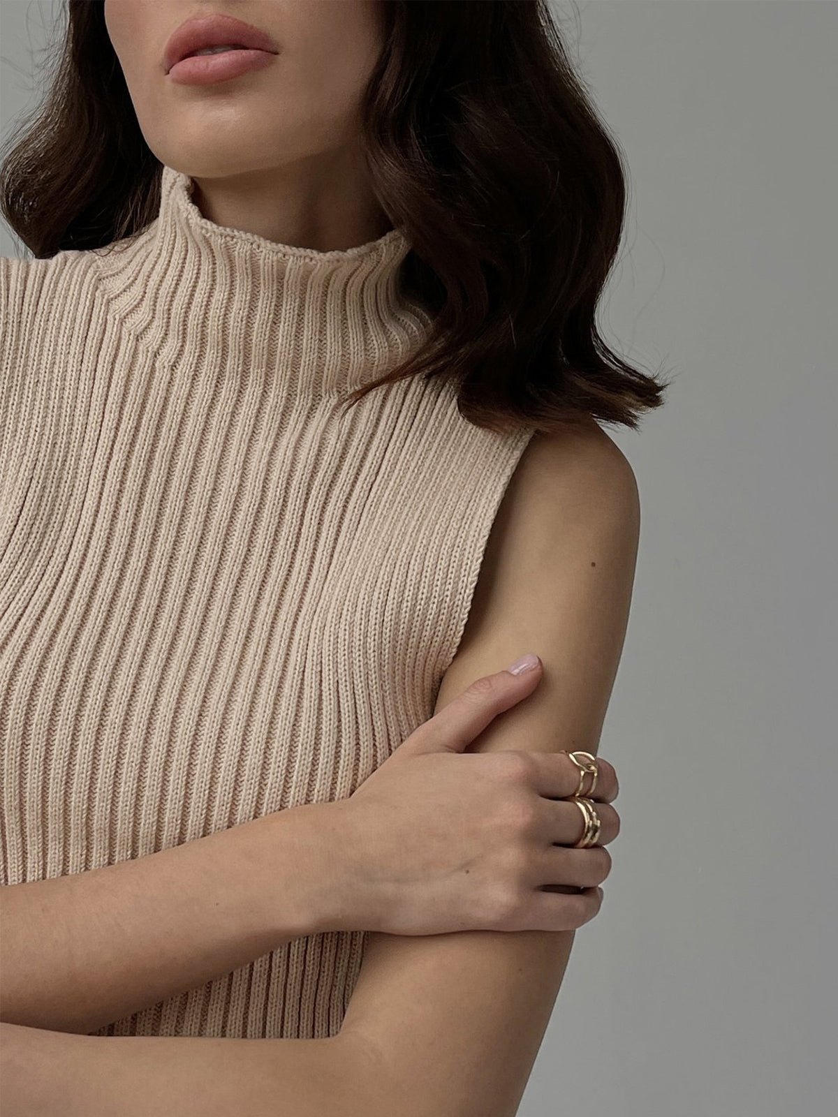 Madison | Women's Ribbed Collar Top