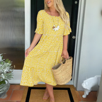 Daniëlle | Women's Tiered Midi Dress with Flowing Silhouette