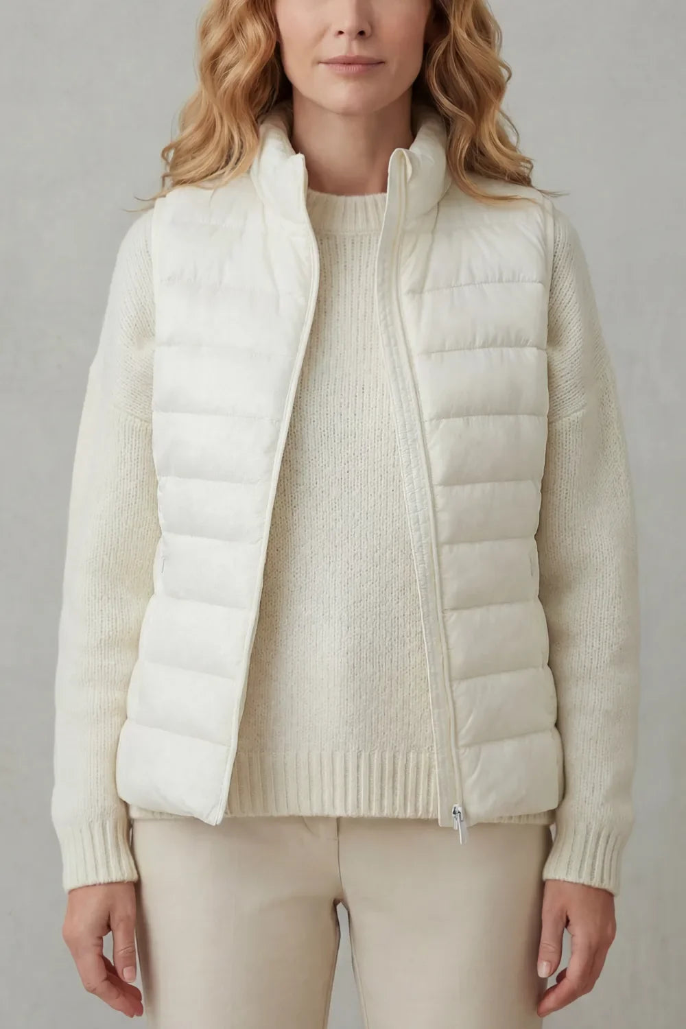 Federica | Women's Quilted Mock-Neck Puffer Vest