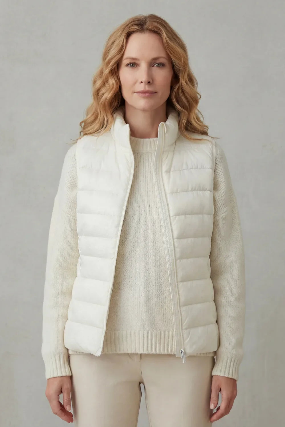 Federica | Women's Quilted Mock-Neck Puffer Vest