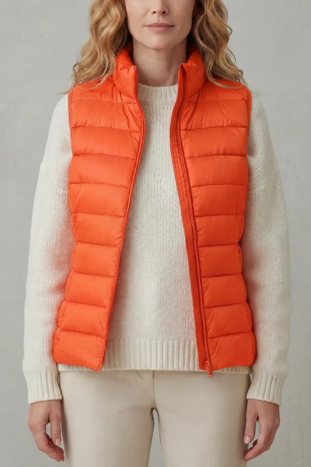 Federica | Women's Quilted Mock-Neck Puffer Vest
