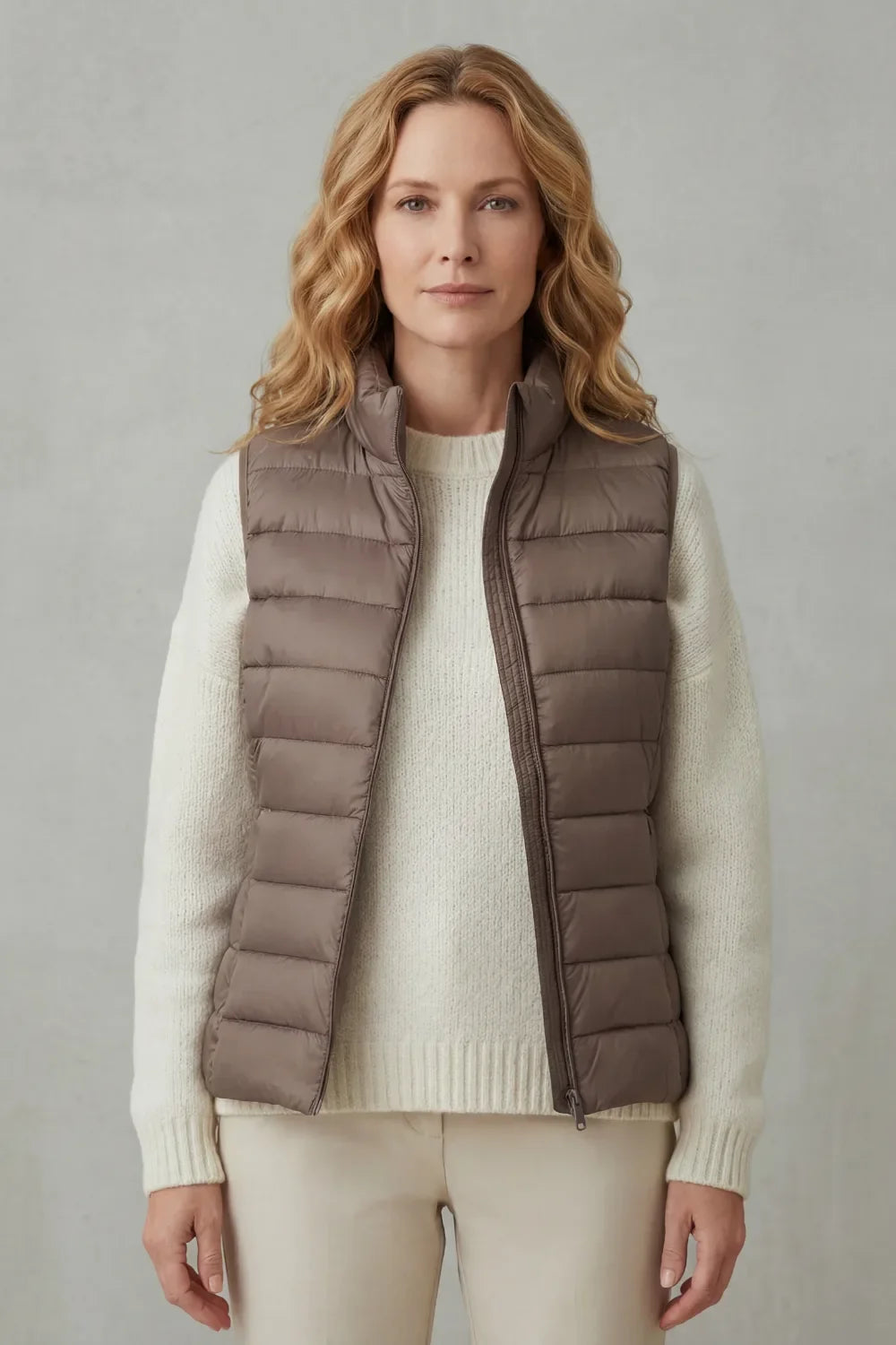 Federica | Women's Quilted Mock-Neck Puffer Vest