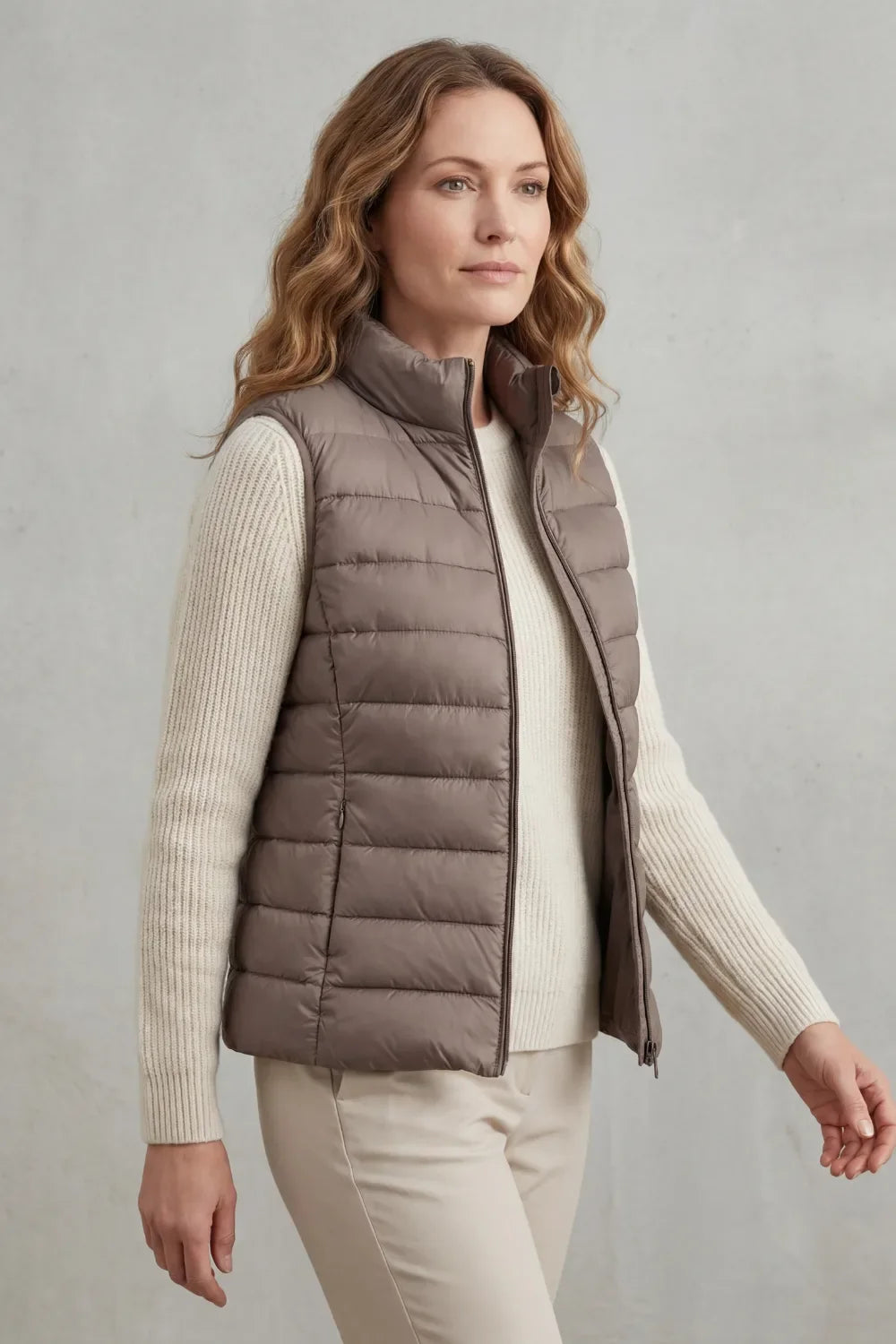Federica | Women's Quilted Mock-Neck Puffer Vest