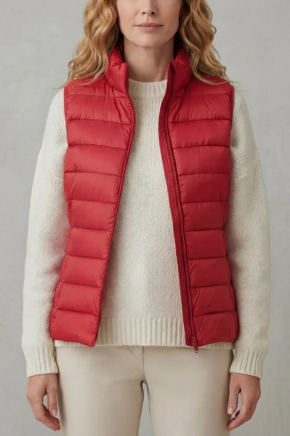 Federica | Women's Quilted Mock-Neck Puffer Vest