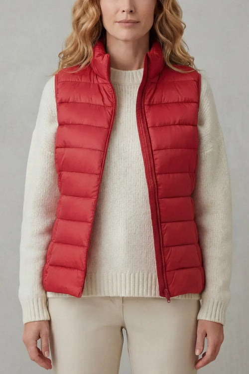 Federica | Women's Quilted Mock-Neck Puffer Vest