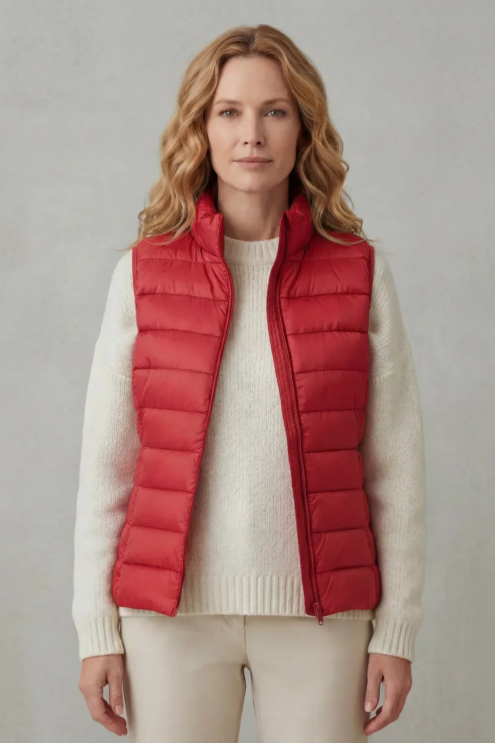 Federica | Women's Quilted Mock-Neck Puffer Vest