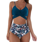 Harper | Women's High-Waisted Bikini with Colourful Print