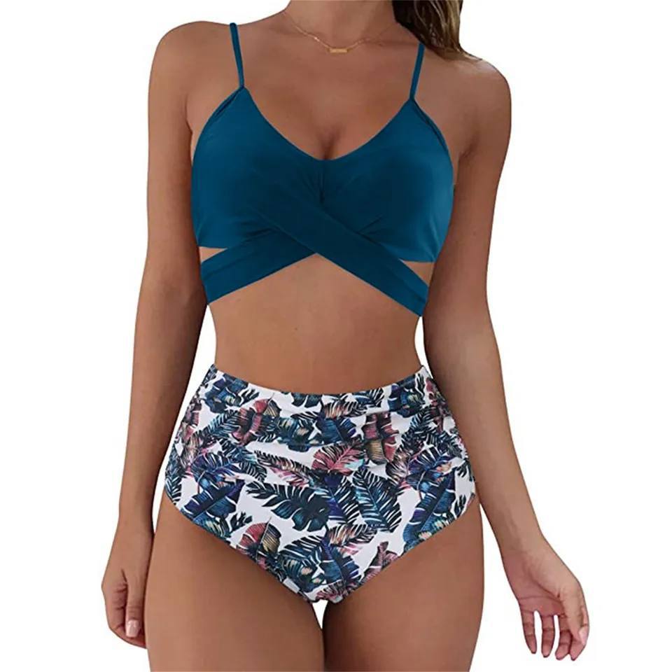 Harper | Women's High-Waisted Bikini with Colourful Print