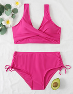Aline | Women's Two-Piece Tie-Side Bikini Set with Ruffle Trim