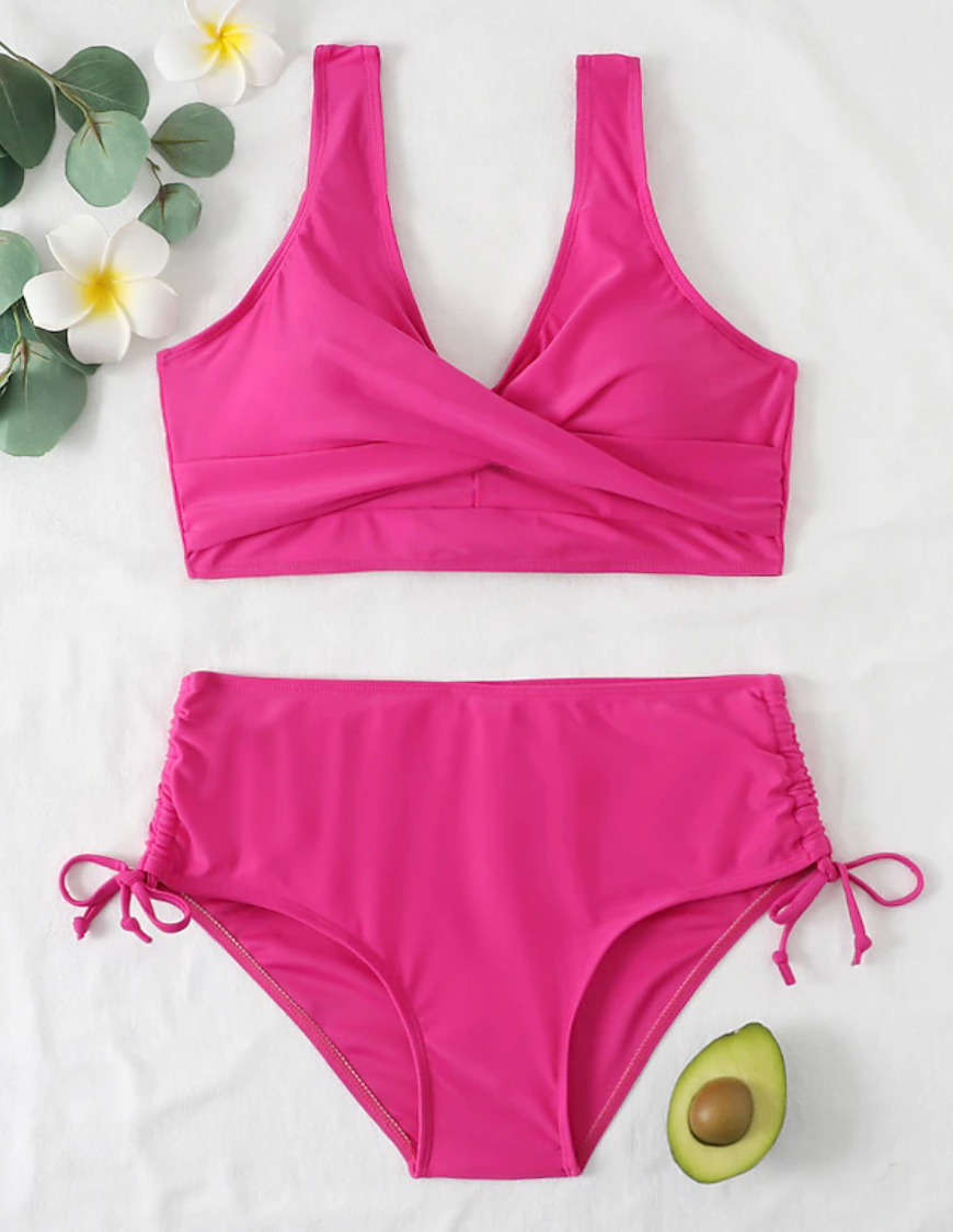 Aline | Women's Two-Piece Tie-Side Bikini Set with Ruffle Trim