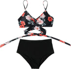 Harper | Women's High-Waisted Bikini with Colourful Print
