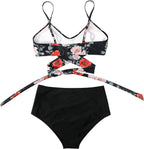 Harper | Women's High-Waisted Bikini with Colourful Print